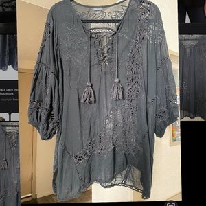 Torrid Lace Inset Blouse